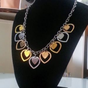 Milor 3 color 18kt Stainless Steel heart necklace